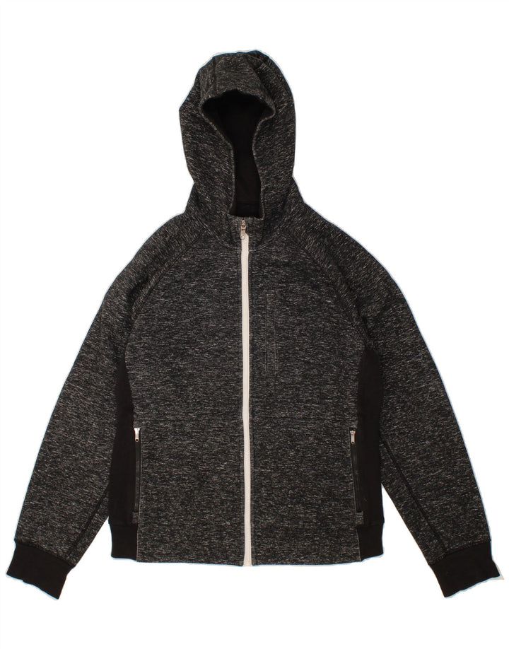 VINTAGE Mens Zip Hoodie Sweater Medium Grey Flecked Vintage Vintage and Second-Hand Vintage from Messina Hembry 