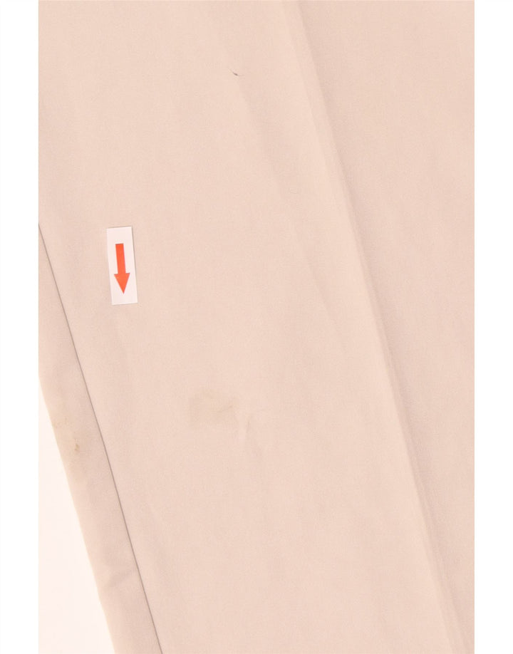 Adidas Mens Straight Chino Trousers W32 L30 Beige Polyester