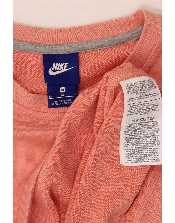 Nike Mens Sweatshirt Jumper Medium Pink Cotton