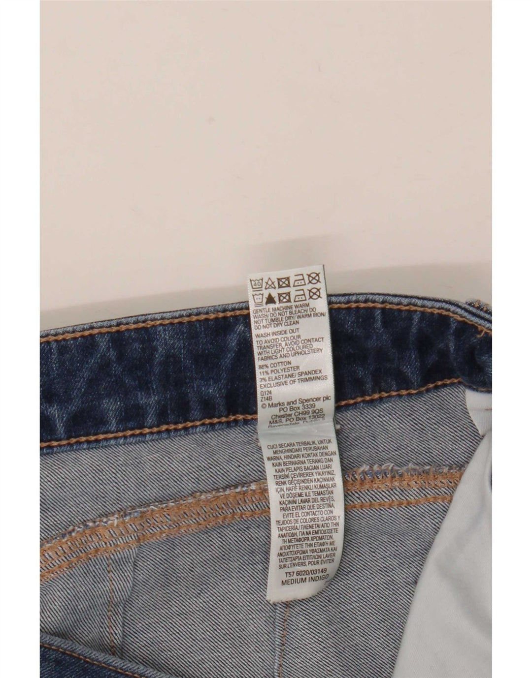 Marks & Spencer Womens Magic Slim Flared Jeans UK 16 Large 35 L28 Blue