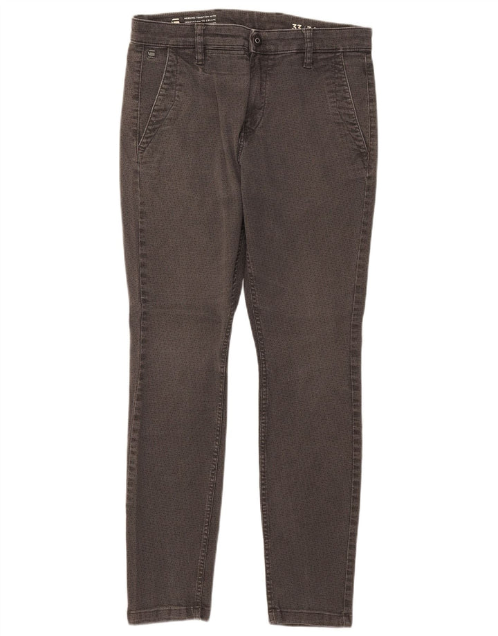 G-Star Mens Slim Jeans W33 L30 Grey Geometric Cotton