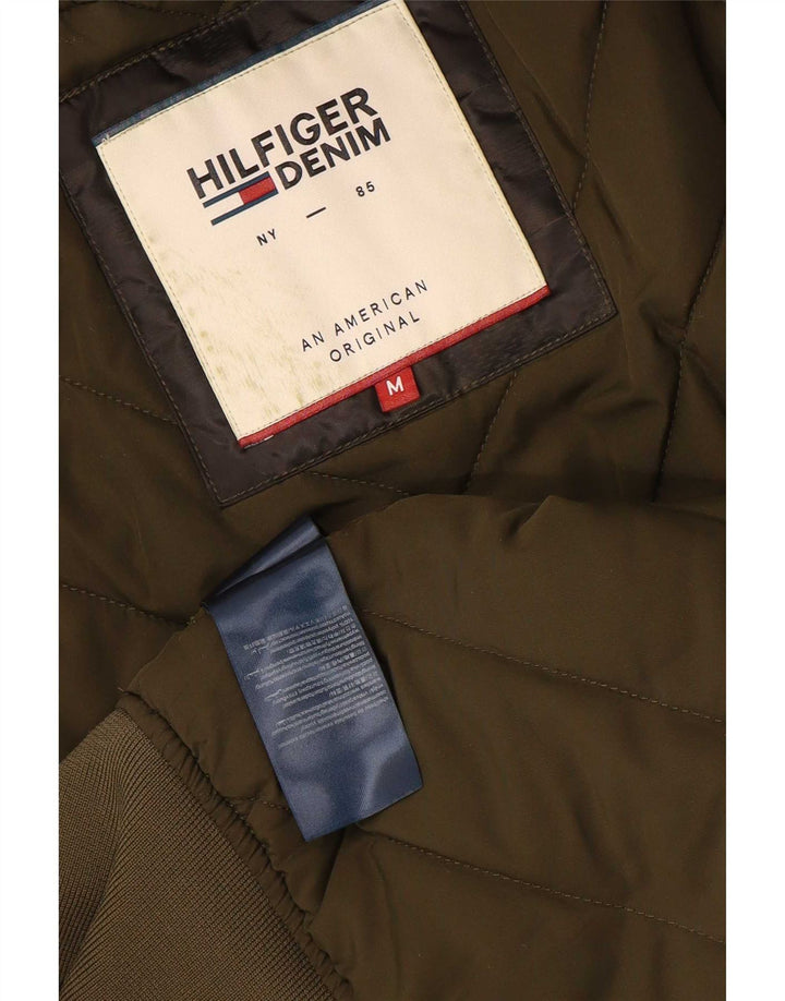Tommy Hilfiger Herre Bomber Jacket UK 38 Medium Khaki Polyester