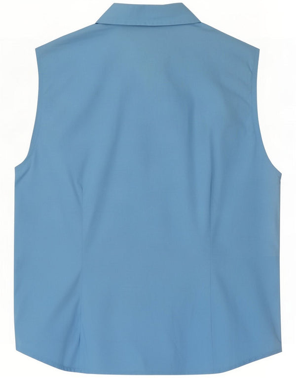 Tommy Hilfiger Womens Sleeveless Shirt US 16 2XL Blue Cotton