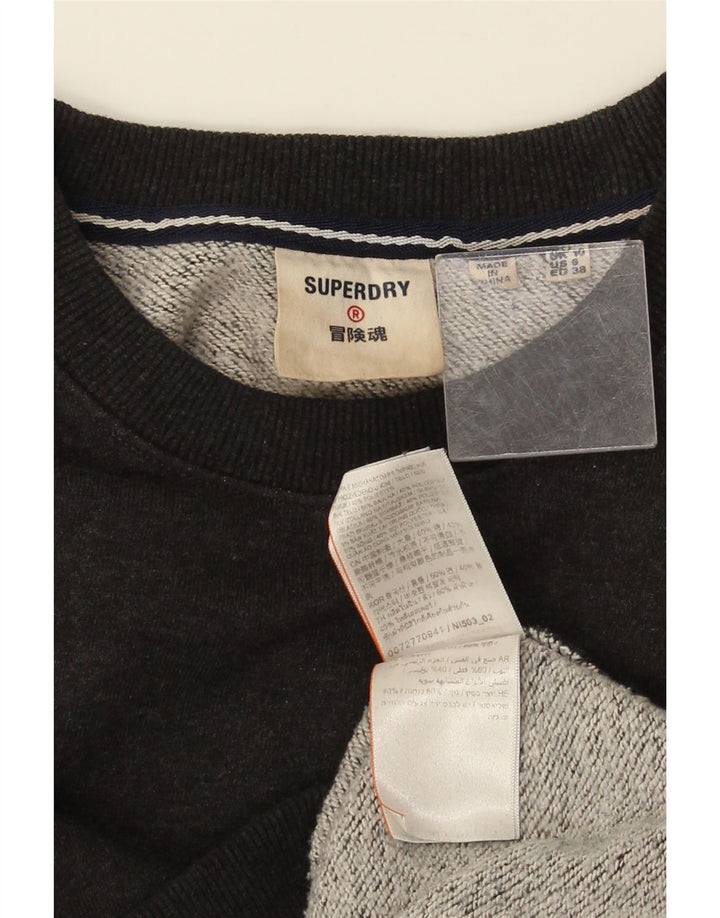 Superdry ženski džemperi velike veličine UK 10 Mali crni pamuk