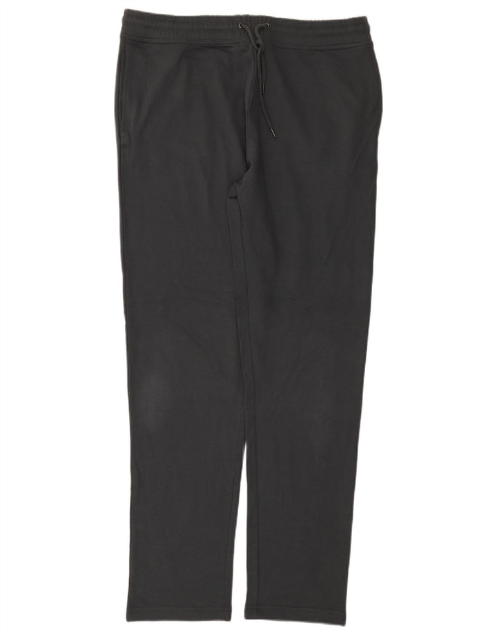 Marks & Spencer Womens Tracksuit Trousers UK 16 Large Grey Cotton