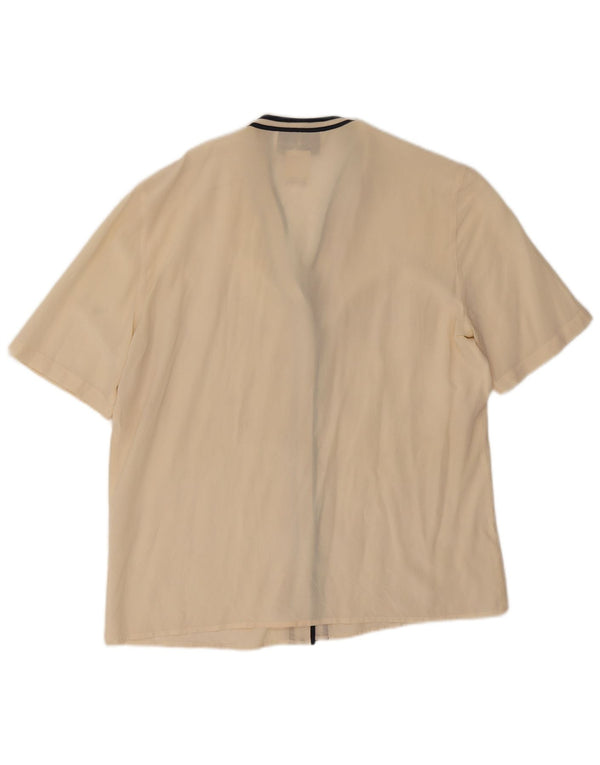 Blusa feminina de manga curta Les Copains IT 48 XL branco listrado