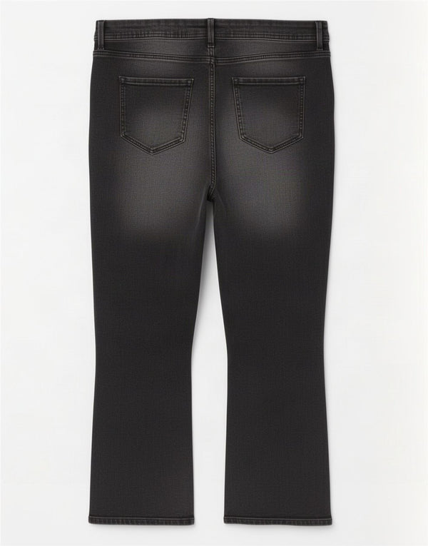 Marks & Spencer blugi tăiați pentru femei, slim flare, UK 18 XL W36 L24 negru
