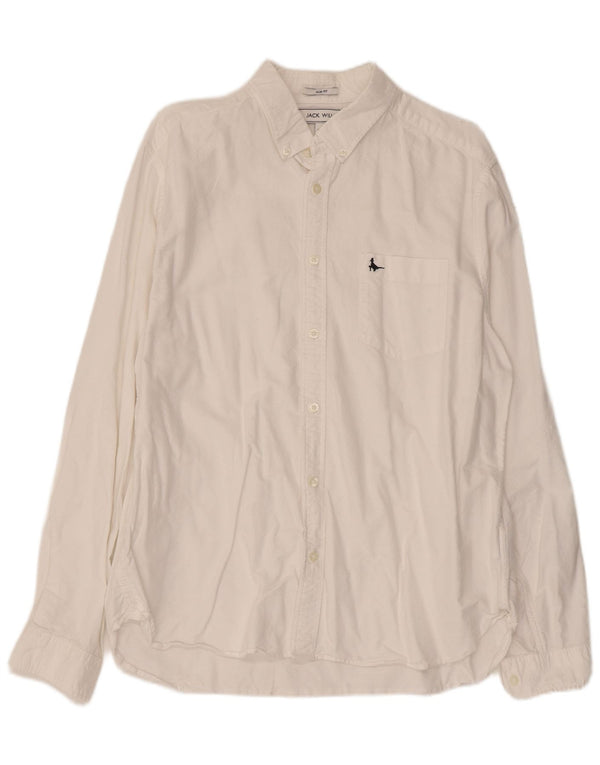 Jack Wills férfi Slim Fit ing XL fehér pamut