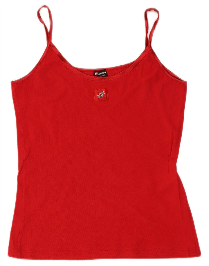 Lotto Dame Cami Top UK 18 XL Rød Bomuld