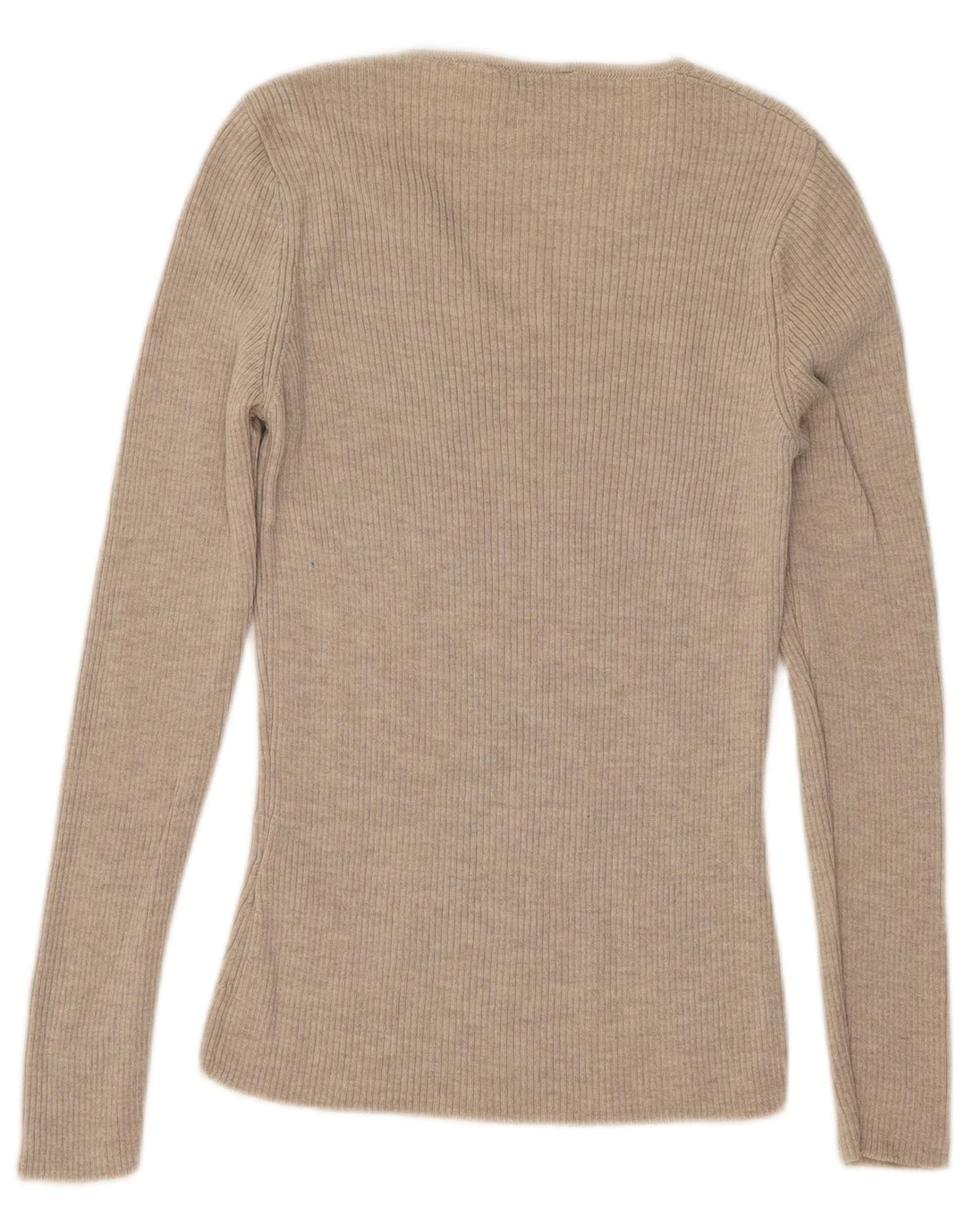 Marks & Spencer Womens St. Michael V-Neck Jumper Sweater UK 8 Small Beige