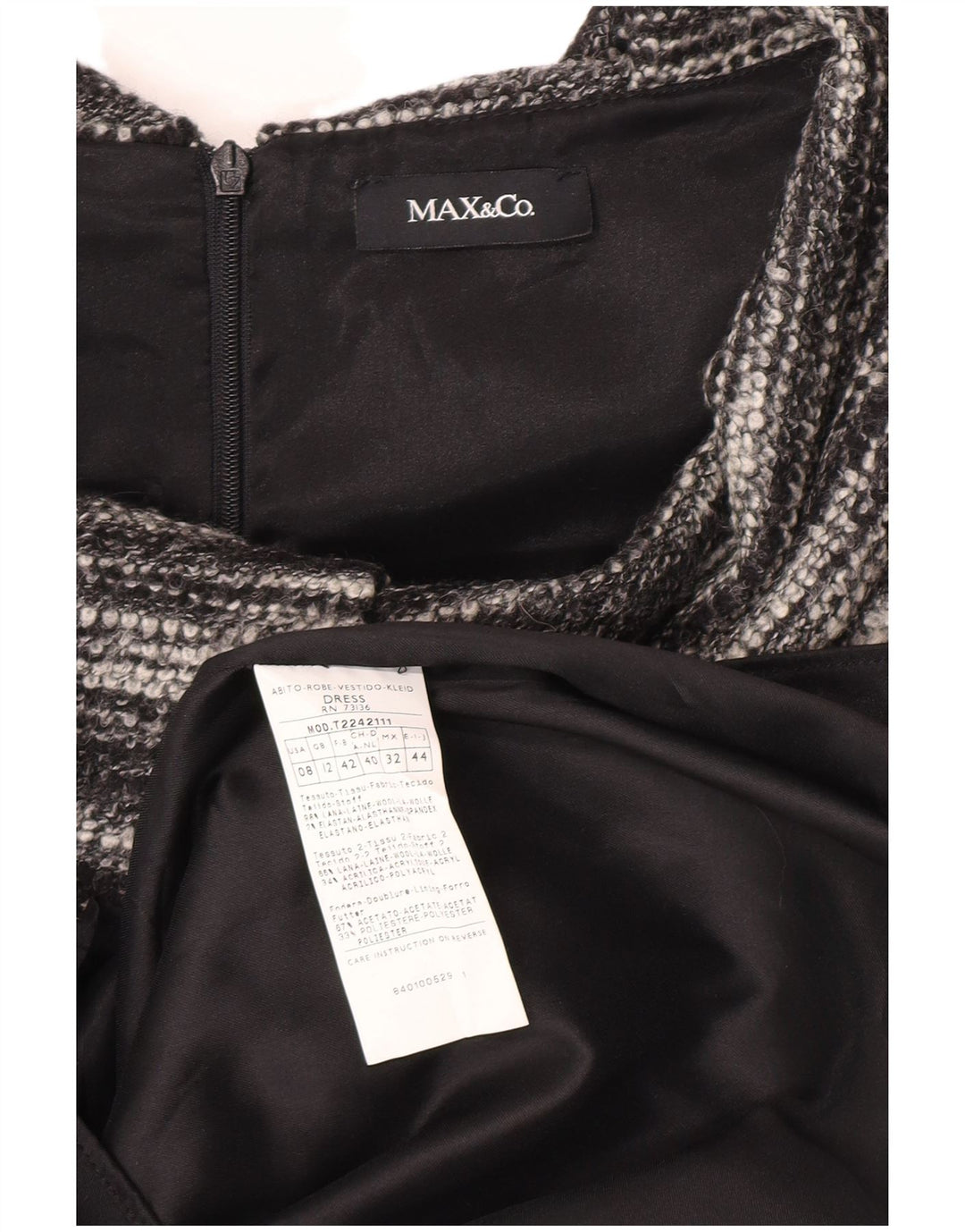 Max & Co. Dameskedekjole UK 12 Medium Grey Uld