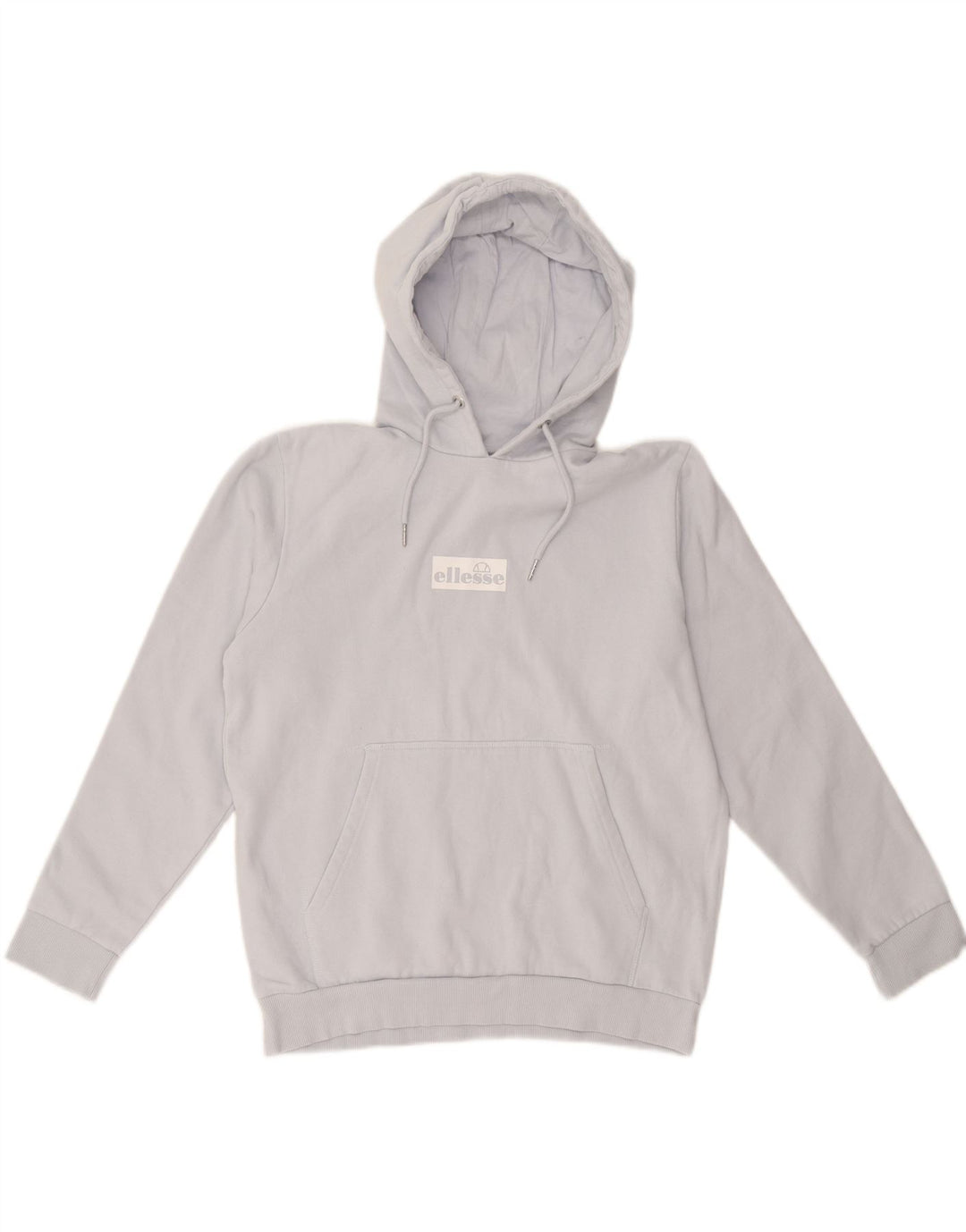 ELLESSE moletom com capuz feminino UK 12 algodão azul médio