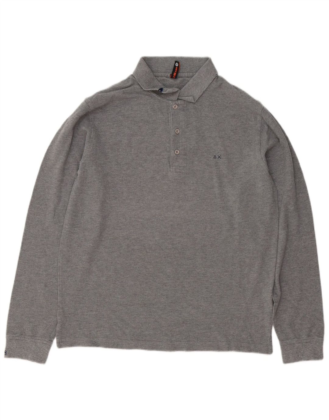Sun68 Polo à manches longues pour homme en coton gris Taille L