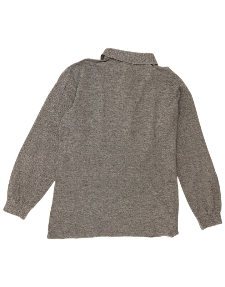 Lacoste Langærmet Poloskjorte til mænd Størrelse 4 Medium Grå Flecked Bomuld