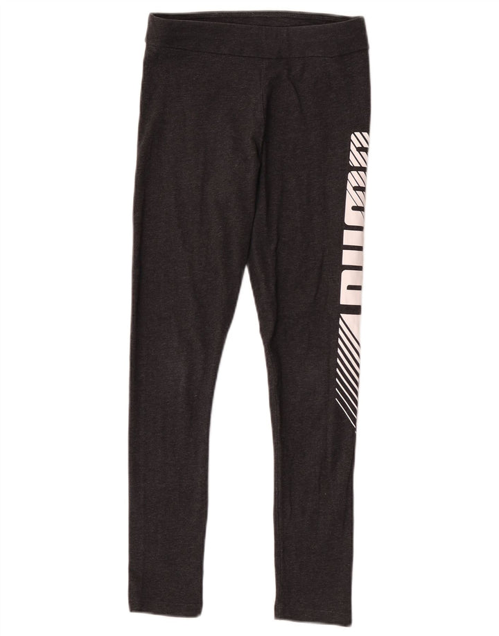 Puma Girls Graphic Leggings 11-12 Years Grey