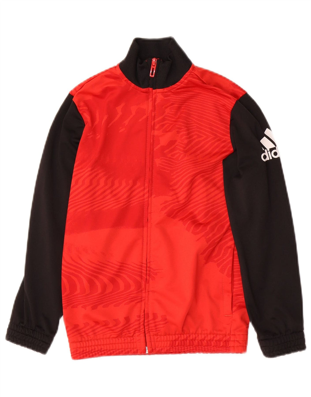 Giacca da ginnastica grafica ADIDAS per ragazzi 7-8 anni, colore rosso