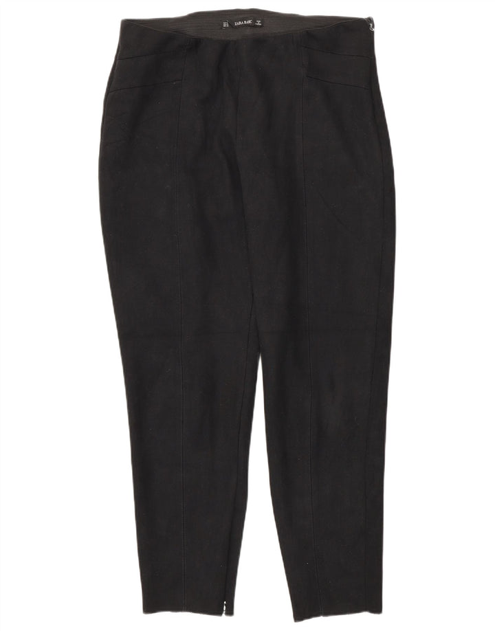 Zara Womens Slim Trousers XL W36 L27 Black