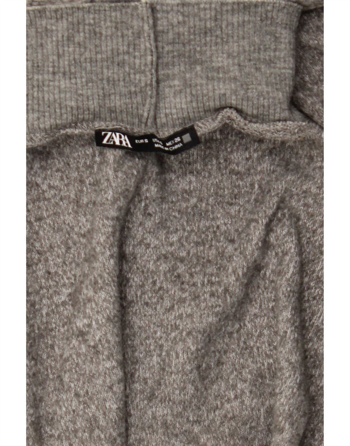 Zara Womens Long Sleeve Maxi Dress UK 8 Small Grey