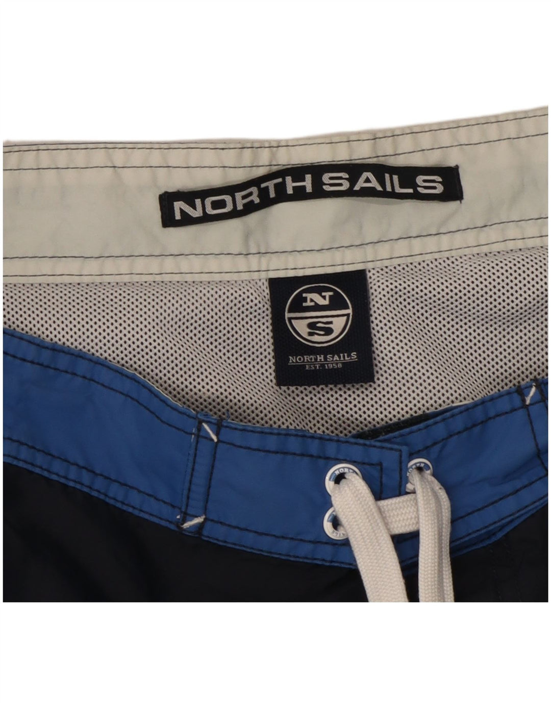 North Sails Mens Graphic Swimming Shorts Medium Navy Blue Colourblock