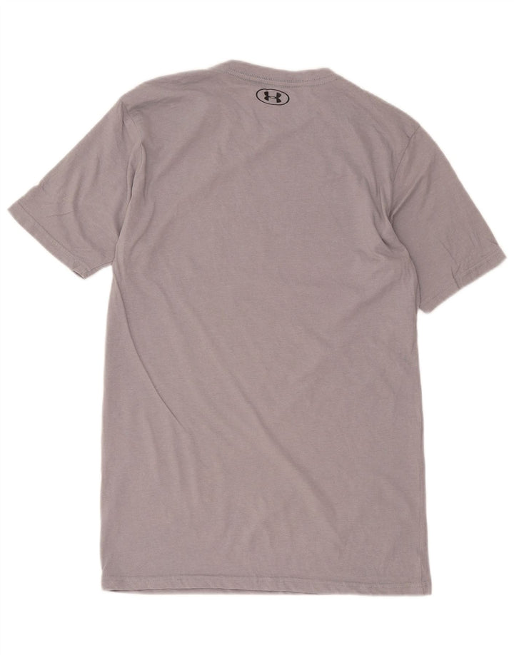 T-shirt grafica da uomo Under Armour Top in cotone grigio medio