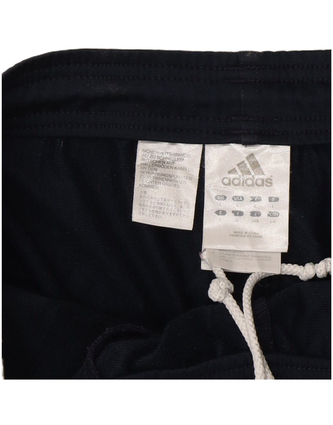 Pantaloni da tuta da uomo Adidas Large in poliestere blu navy