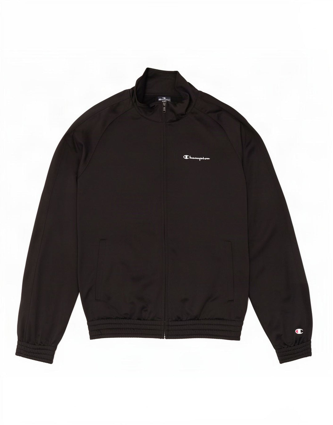 Champion Mens Chándal Top Chaqueta Pequeña Poliéster Negro