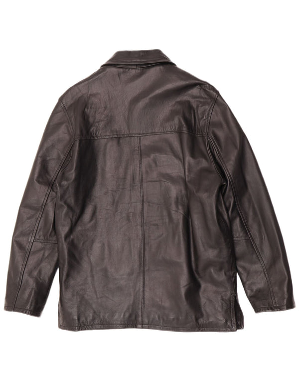 Lavorazione Artigiana Mens Leather Jacket UK 40 Large Black Leather