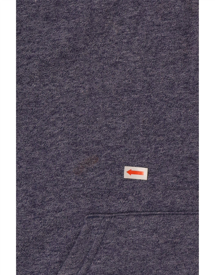 Quiksilver Mens Hoodie Jumper Medium Blue Flecked Cotton