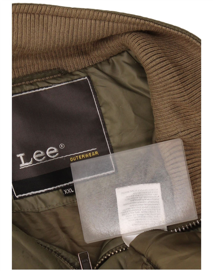 LEE Wattierte Herrenjacke UK 44 2XL Khaki Polyester