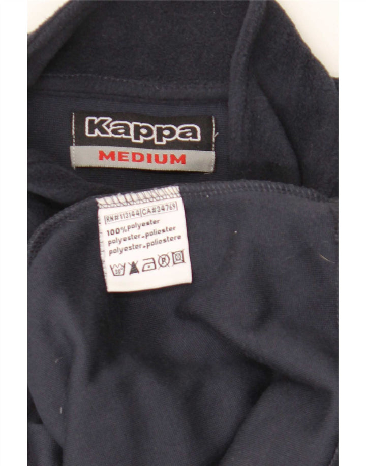 Kappa Womens Zip Neck Fleece Jumper UK 12 Medium Navy Blue Polyester