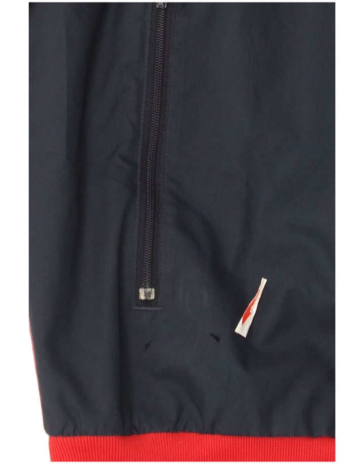 Adidas Mens Hooded Tracksuit Top Jacket Medium Red Colourblock Polyester
