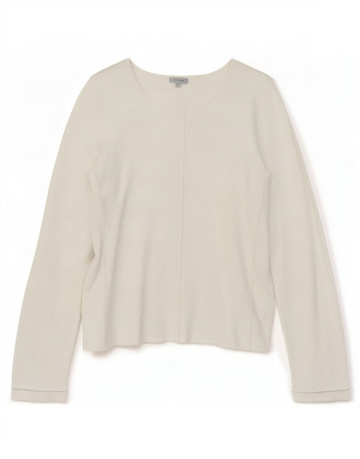 Jigsaw Dame Top Langærmet UK 10 Small White