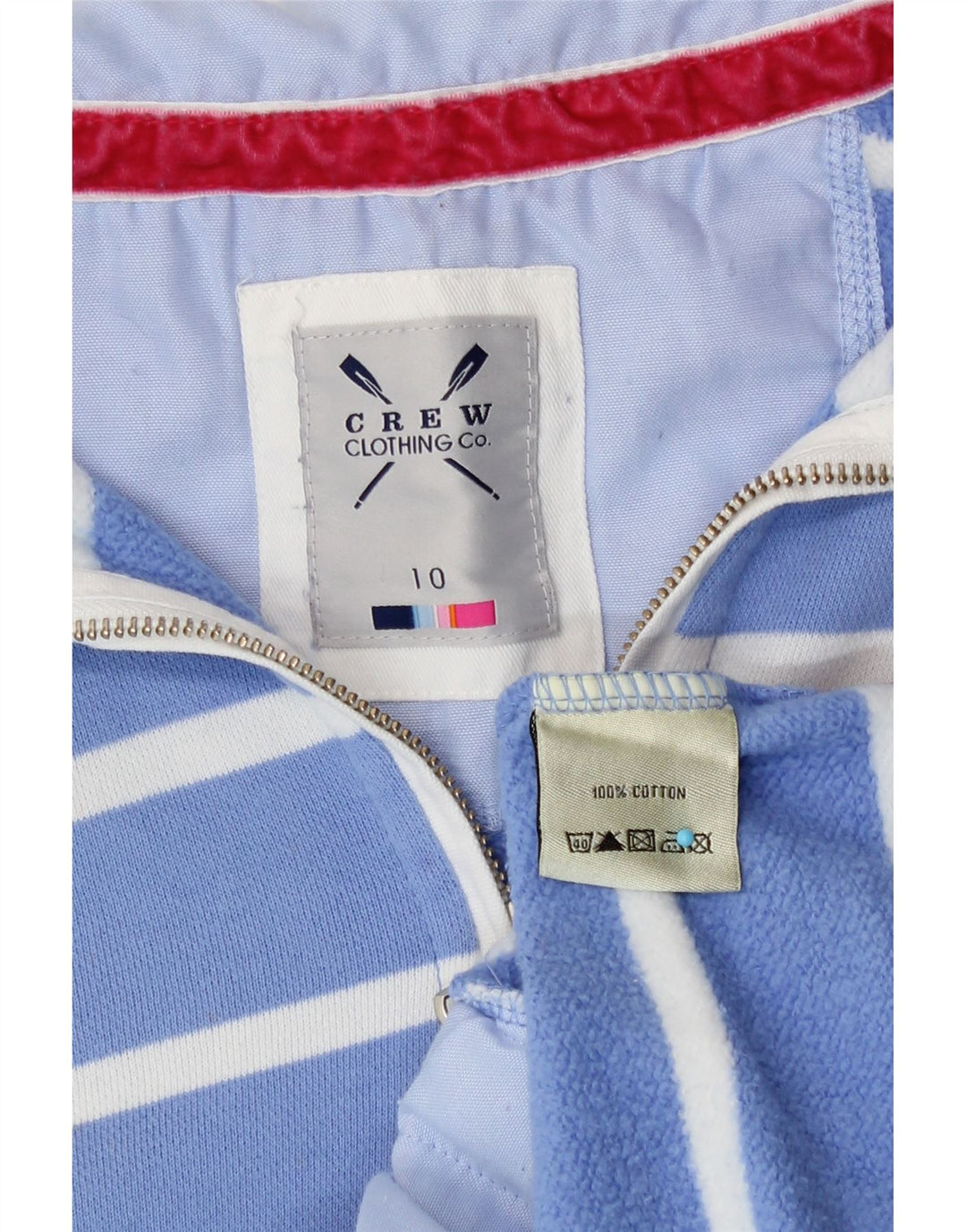 Crew Clothing Womens Oversized Sweatshirt Jumper UK 10 Small Blue Striped
