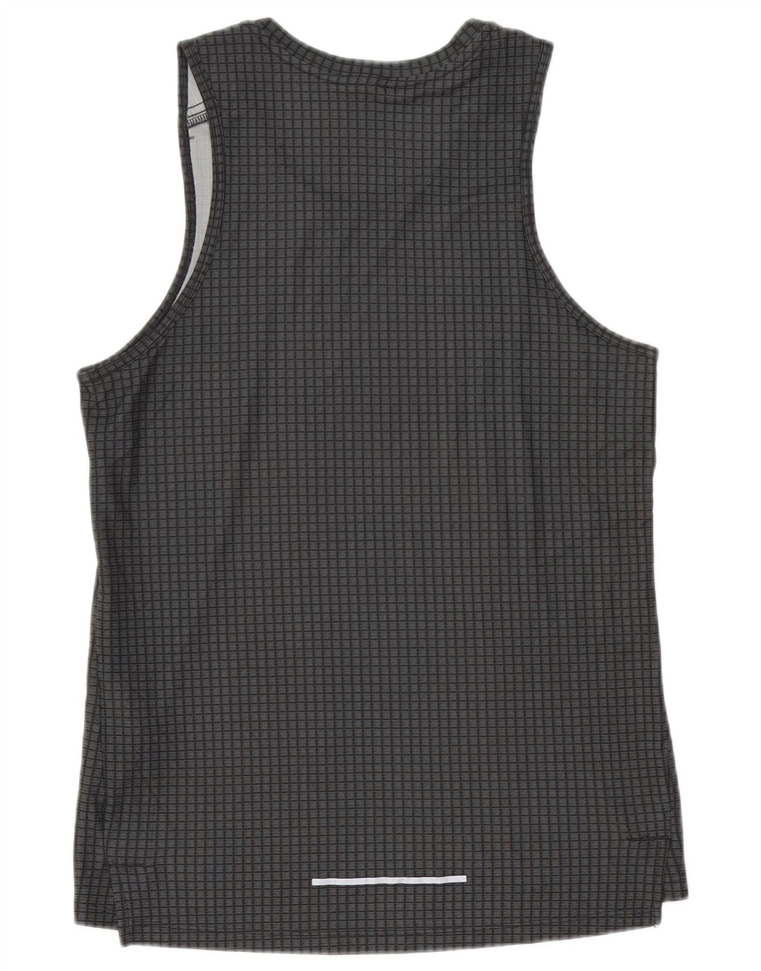 Nike Mens Dri Fit Vest Top Small Grey Check Polyester