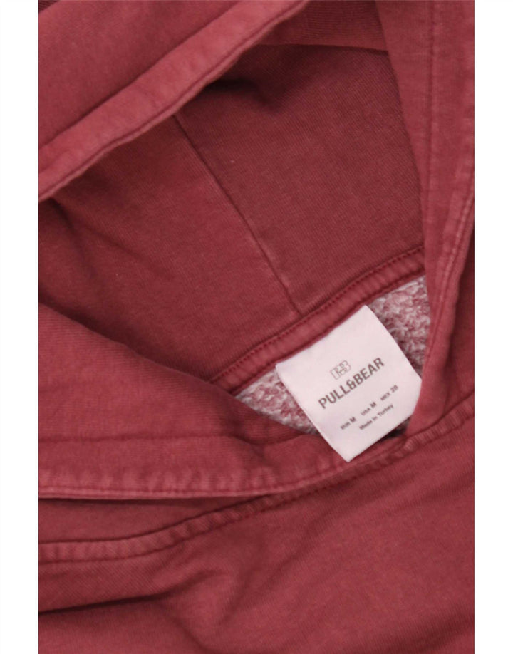 Pull & Bear Damen-Kapuzenpullover mit Grafik, übergroß, Gr. 14, Mittelbordeauxrot