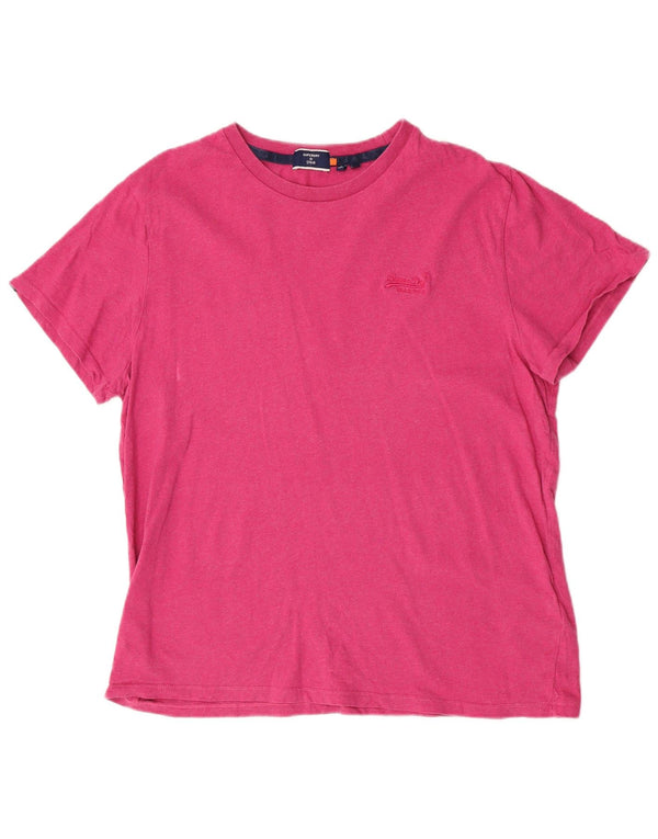 Camiseta masculina Superdry Top 2XL algodão rosa