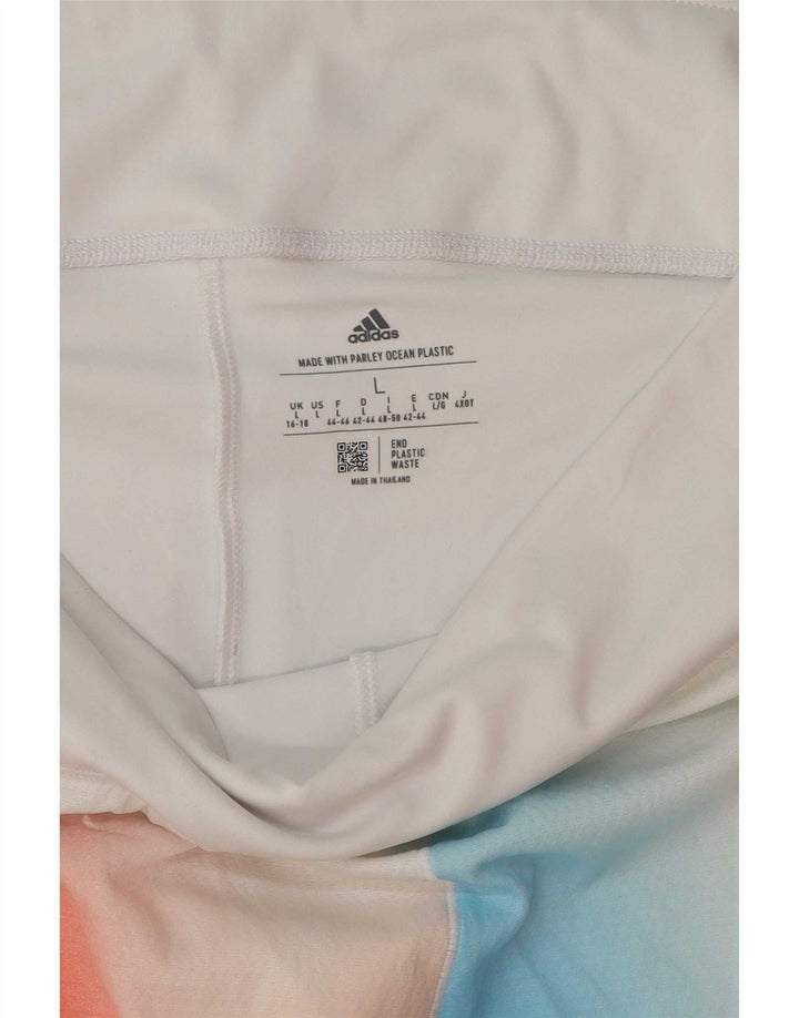 Adidas Womens Aeroready Skort UK 16/18 Large  White Colourblock Polyester