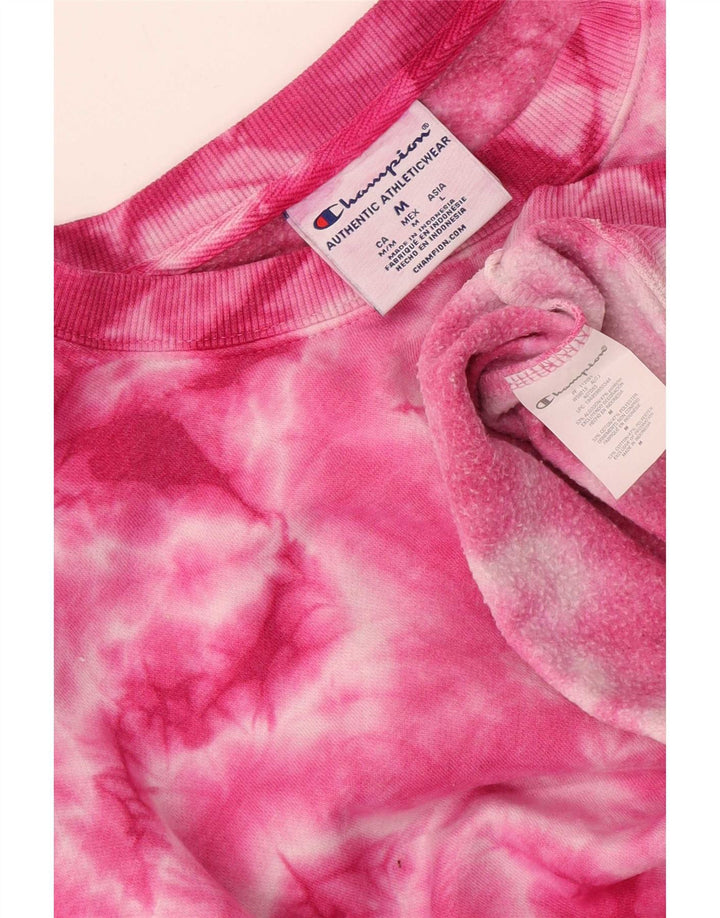 Damski sweter oversize Champion UK 14 Medium Pink Tie Dye