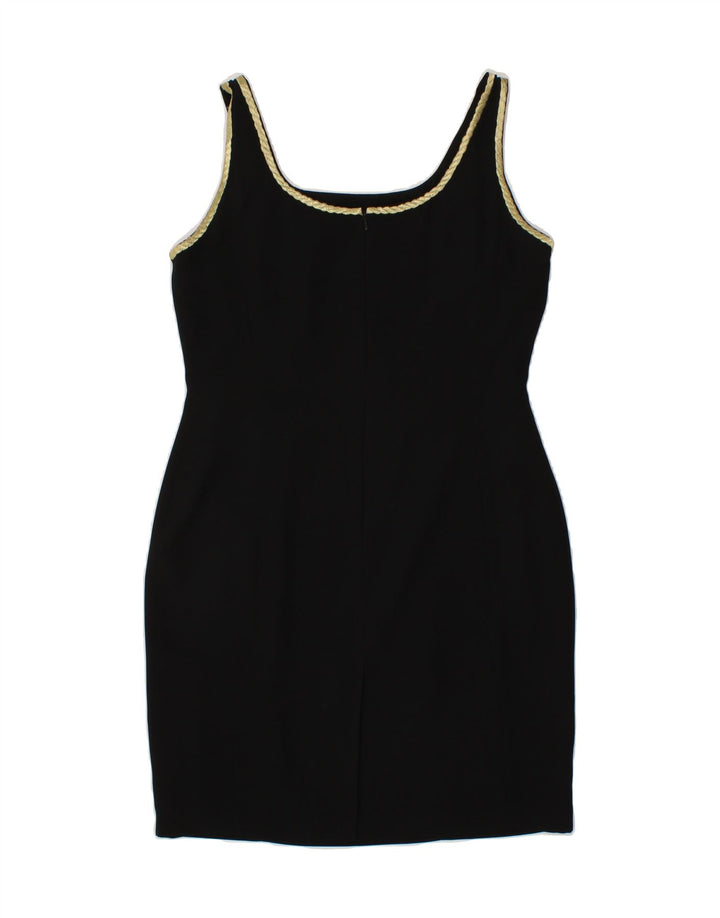 NEXT Womens Sleeveless Sheath Dress UK 12 Medium Black Polyester Vintage Next and Second-Hand Next from Messina Hembry 