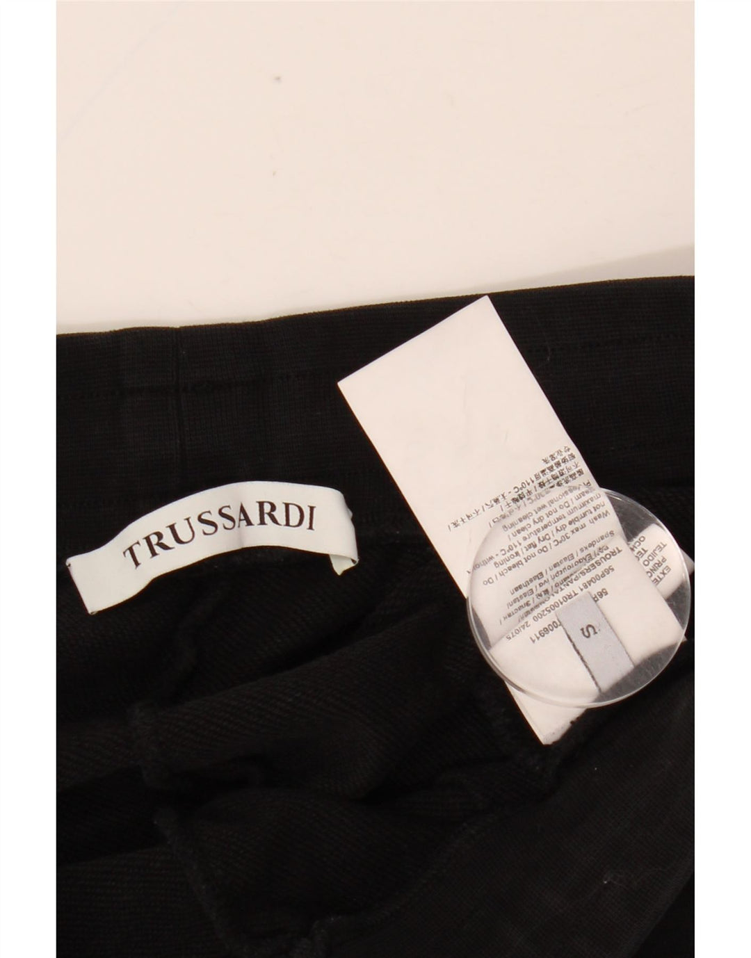 TRUSSARDI Mens Tracksuit Trousers Joggers Small  Black Cotton
