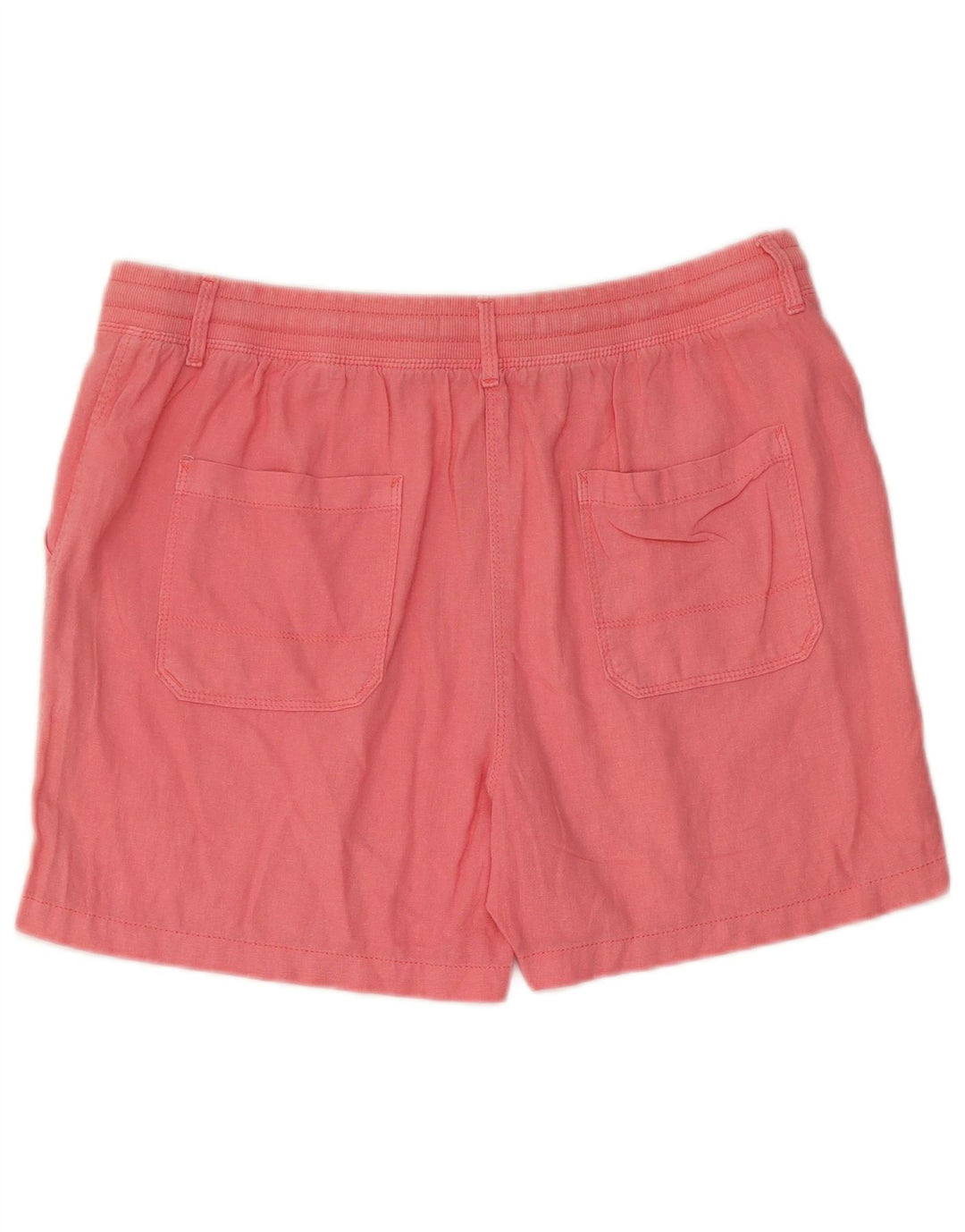Marks & Spencer Womens Shorts UK 14 Large W34 Pink Linen