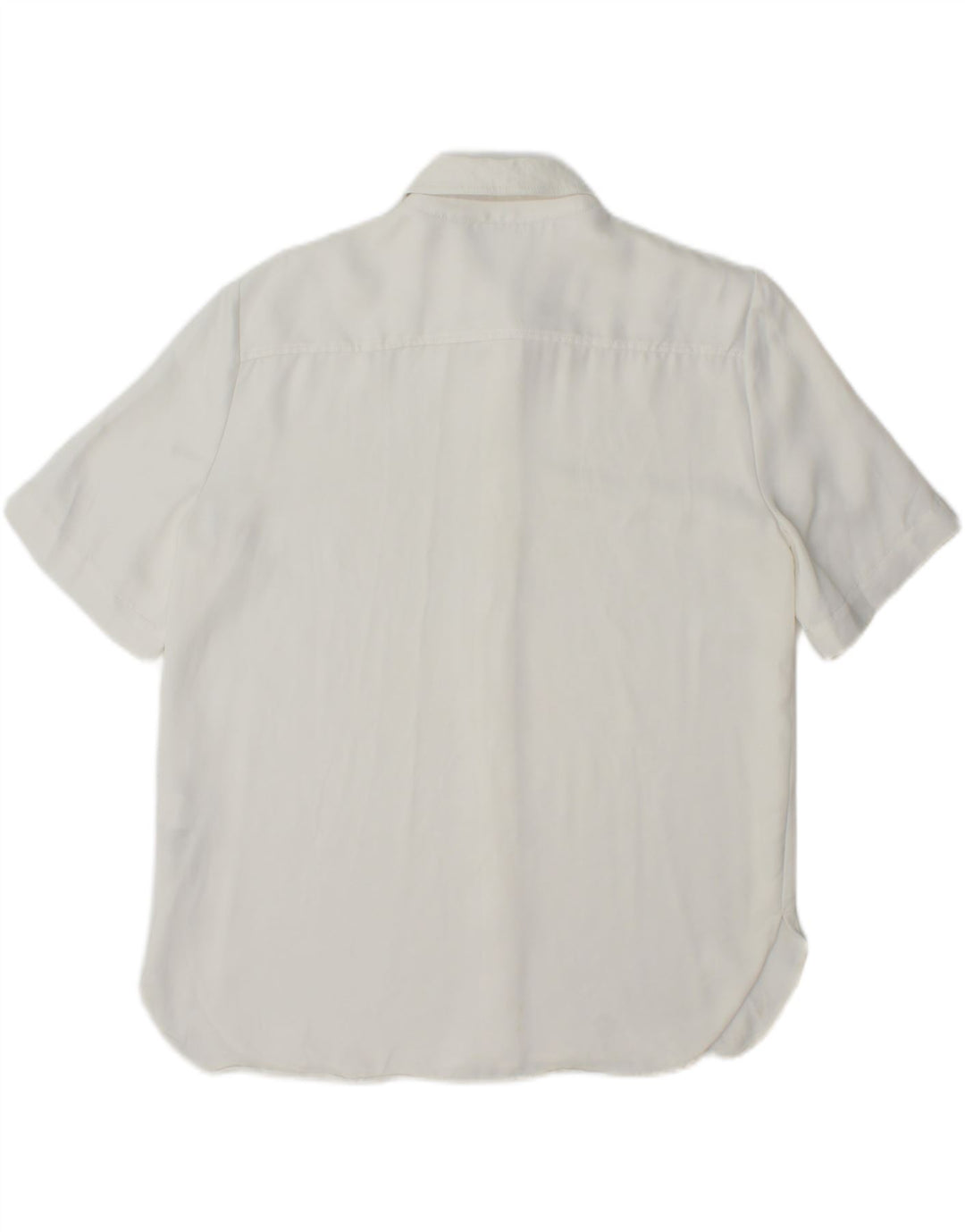 Zara Womens Short Sleeve Shirt UK 14 Medium White Viscose