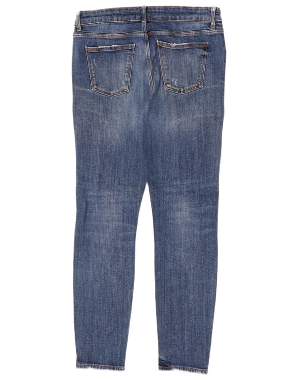 Zara Womens Distressed Skinny Jeans EU 40 Medium W30 L28 Blue Cotton