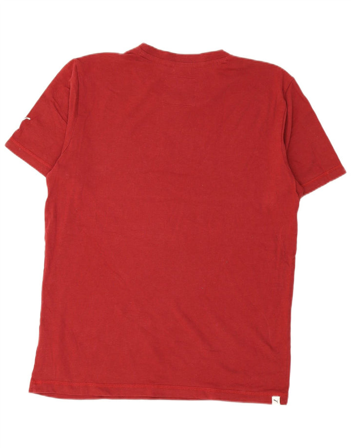 PUMA Grafisk T-shirt til mænd, medium rød bomuld