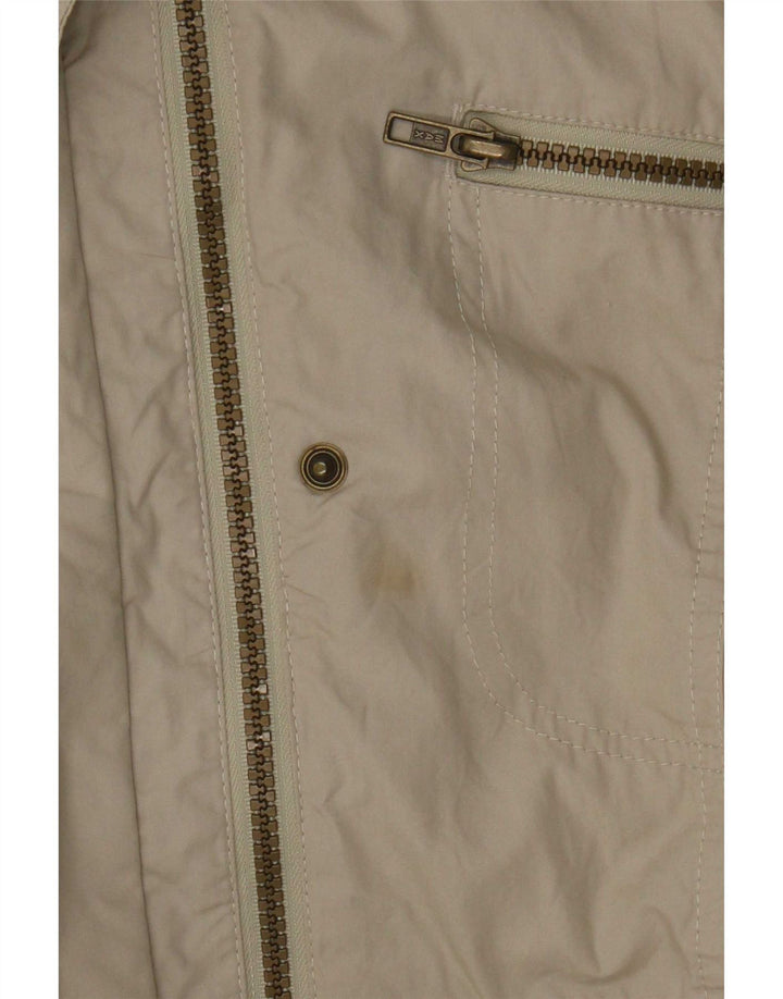 Marks & Spencer Womens Utility Jacket UK 16 Large Beige Cotton