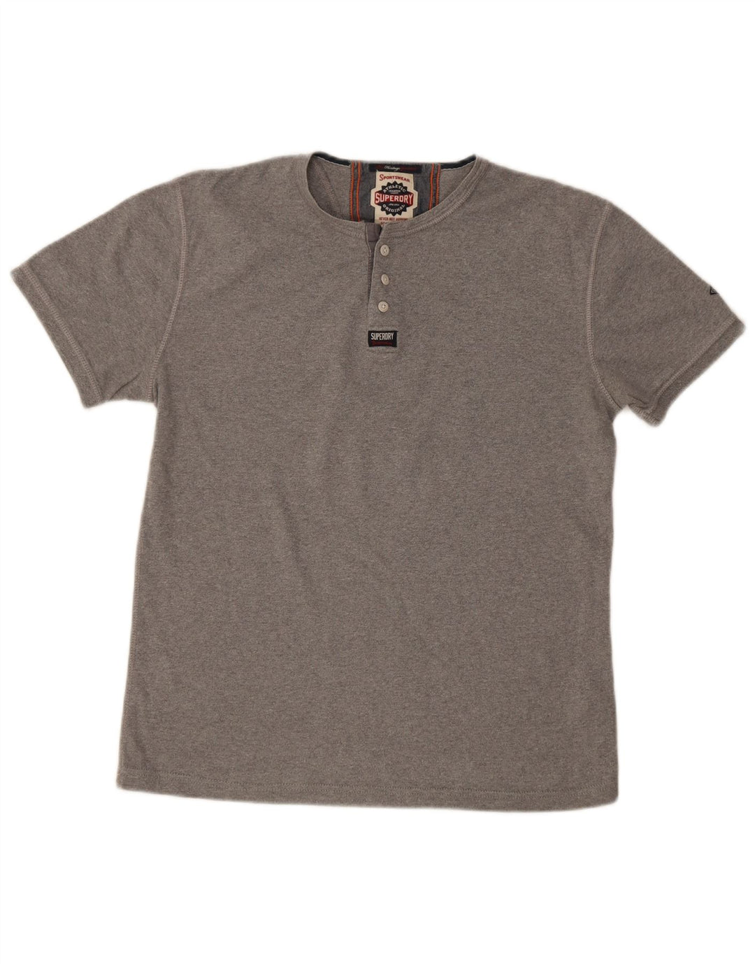 Superdry T-shirt top til mænd, stor grå bomuld