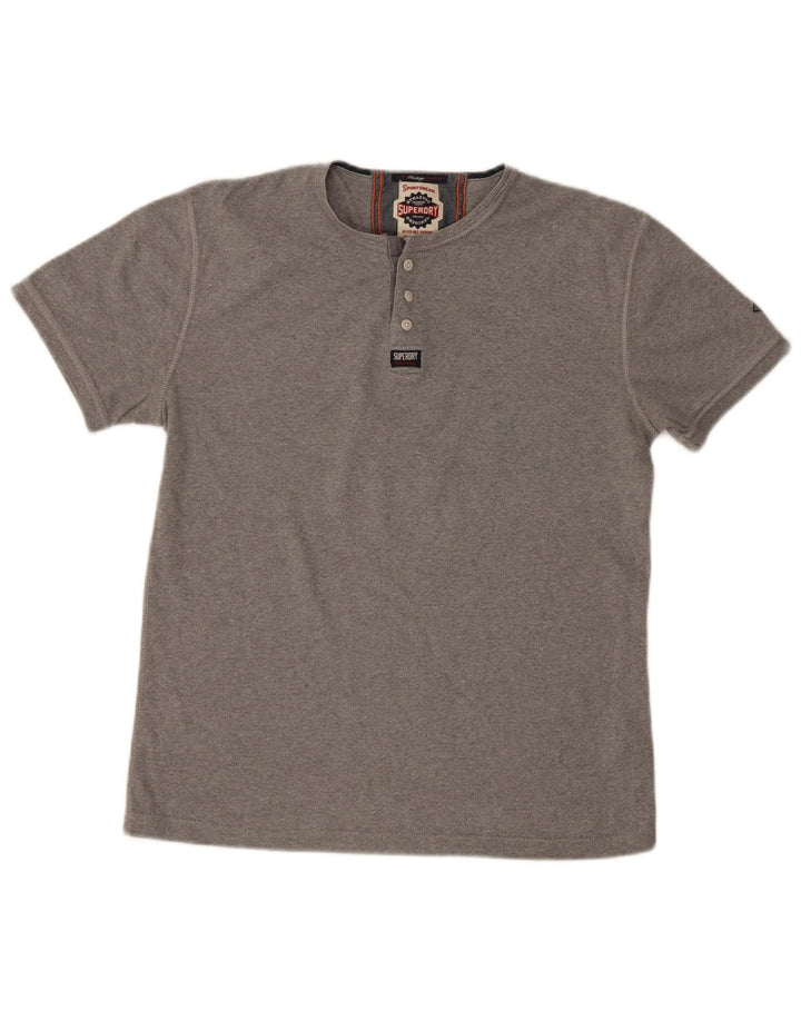 Superdry T-shirt top til mænd, stor grå bomuld