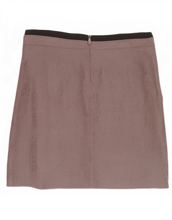 Kaliko Womens Mini Skirt UK 20 2XL W38 Brown Colourblock Cotton