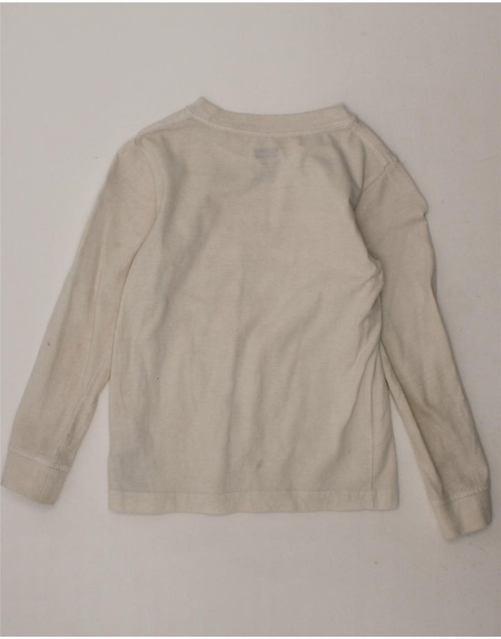 LEVI'S Boys Graphic Top Long Sleeve 4-5 Years Off White Cotton Vintage Levi's and Second-Hand Levi's from Messina Hembry 