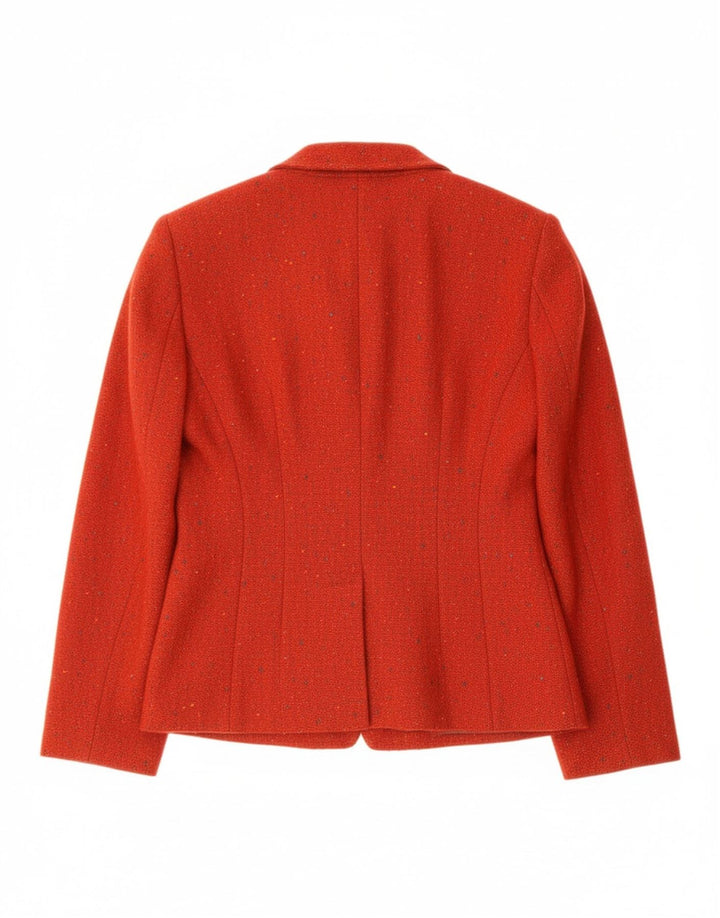 KASPER Womens Petite 3 Button Blazer Jacket US 6 Medium Red Flecked Wool